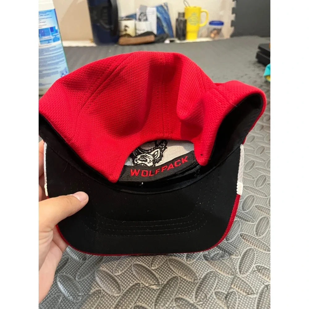Captivating Headwear NC State Wolfpack Hat Youth Black Red Tuffy Mascot Cap